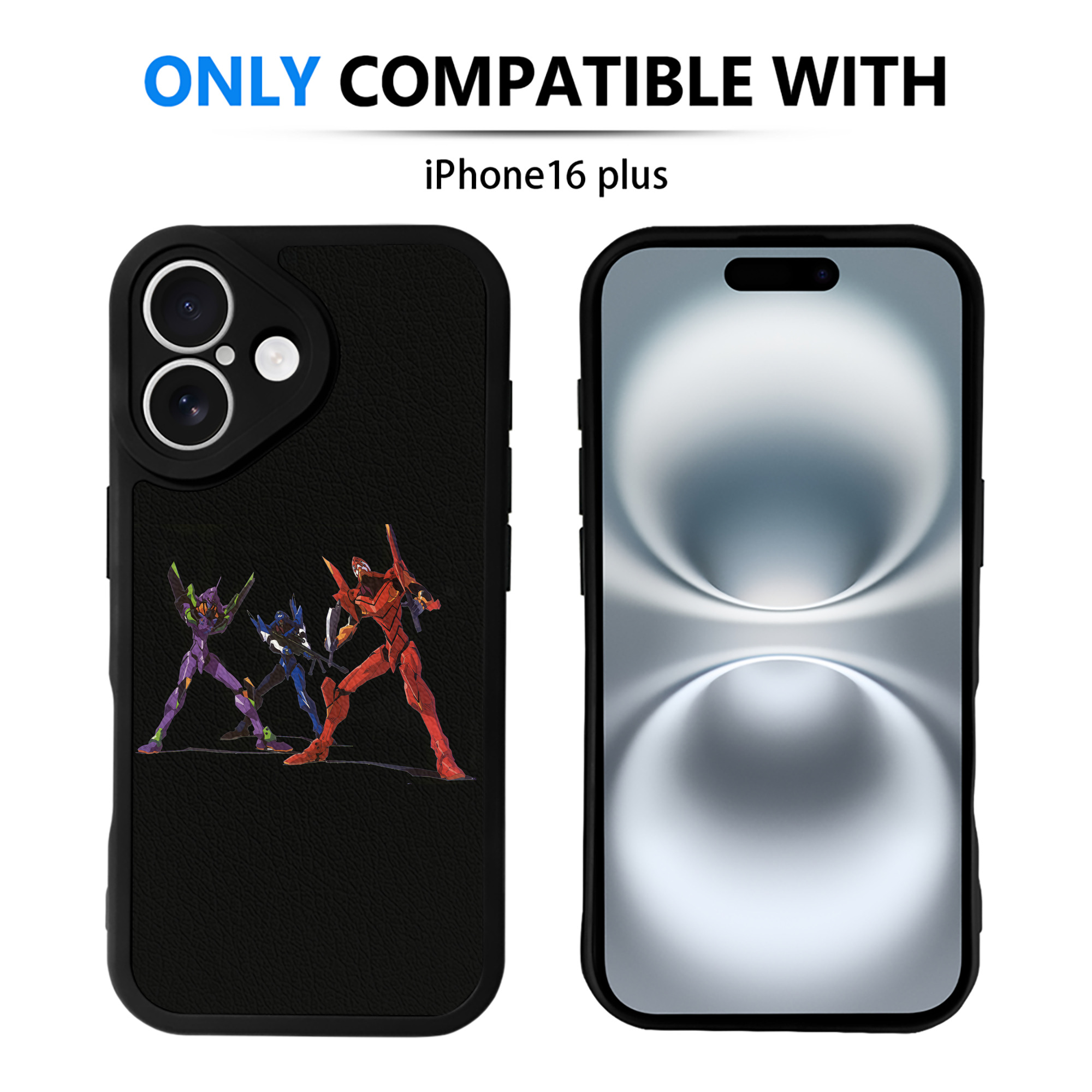 （画像用） EVA 新世紀エヴァンゲリオン 【iPhone 16シリーズ対応】シリコンスマホケース（レザー調） 材質：シリコン